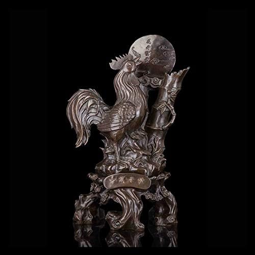DJASM dsbjy Китайски Талисман Бронзова Животно Пиле Художествен Орнамент Бронзова Пиле Статуя, Скулптура за Украса на