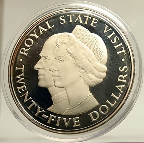 1983 JM 1983 ЯМАЙКА Елизабет II Принц Филип ПОСЕТИТЕ Стара монета Добре