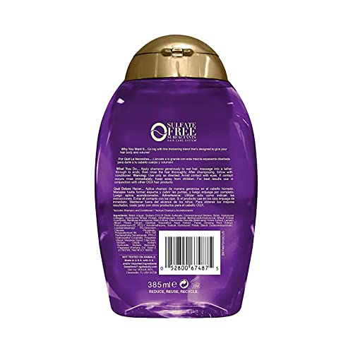 OGX Thick & Full + Biotin & Collagen Extra Strength Volumizing Shampoo & Conditioner с витамин B7 и хидролизиран пшеничным протеин за тънка Коса. Безсульфатные повърхностно-активни вещества за по-пълни ?