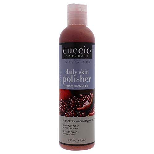 Cuccio Naturale Daily Skin Body Polisher - Успокоява и омекотява кожата Деликатен процес беля - Вдига мъртвите клетки от повърхността на кожата - Лъчисти кожа - с Нар и смокини - 8 грама