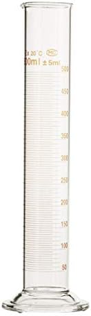 Стъклена градуированный измервателен цилиндър с класификация на 5 мл, 500 мл (опаковка от 2 броя)