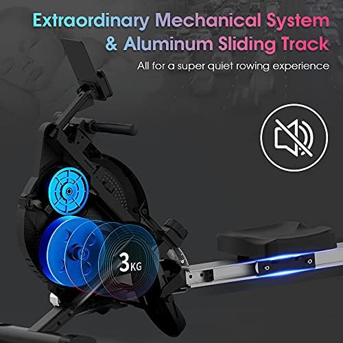 Dripex Magnetic Rowing Machine (2021 Upgrade Version) for Home Use Rower for Home Gym & Cardio Training Indoor with Aluminum