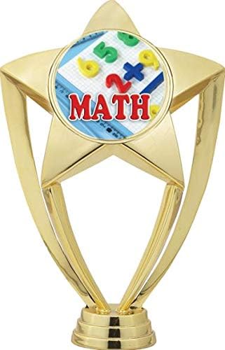Трофеи по математика награди crown, 11 Трофеи математика златна звезда за деца с безплатен изготовленным по поръчка на
