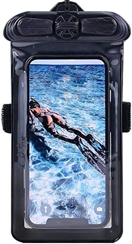 Калъф за телефон Vaxson Черно, Съвместим с Allview P10 Mini Waterproof Pouch Dry Bag [ Не защитно фолио за екрана ]