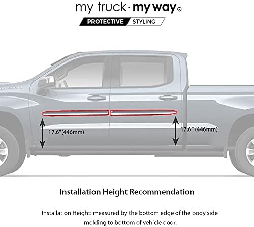 My Truck My Way Bright Chrome Hybrid Side Molding Trim (интересите) на Chevrolet Colorado Ext. Кабина Дълга Скоростна