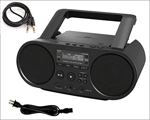 Sony Портативен Bluetooth CD Плейър Boombox Цифров Тунер AM/FM Радио Mega Bass Reflex Стерео Звукова Система с AUX вход