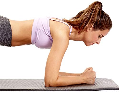 Gaiam Essentials Дебела Подложка за йога, Фитнес и Упражнения с Лека лента за йога, 72L x 24W x 2/5 инча Дебелина