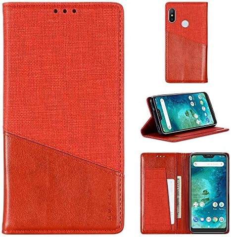 CHENZHIQIANG Mobile Cases чудесно за Xiaomi Redmi 6 Pro MX109 Хоризонтален Флип Кожен Калъф с Държач и слот за карти и Чантата (цвят : червен)