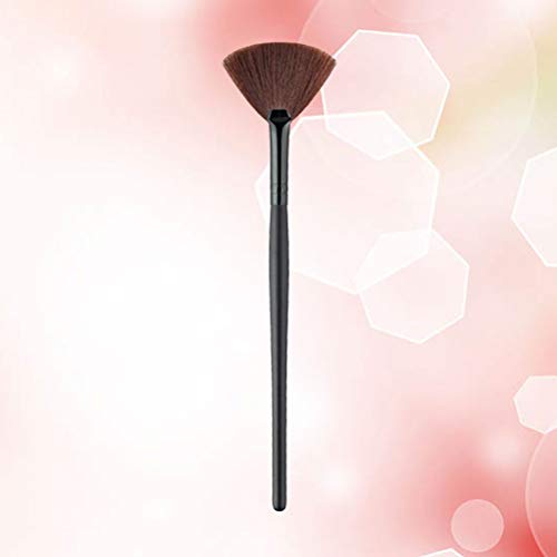 OSALADI Фен Brush Face Powder Brush Makeup Cosmetics Beauty Аксесоар Blush Brush Маркери Brush (Черна дръжка и кафяв Косъм)