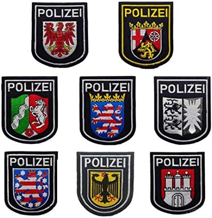OYSTERBOY 8pcs Deutschland German Federal Police POLIZEI Patch Bundespolizei Hook & Loop