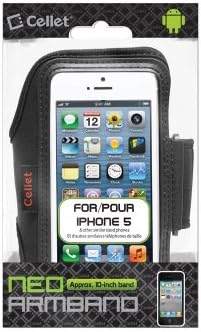 Cellet Нео Armband с 10.5 in Armstrap & Key Джоб за Apple iPhone 5, 5S, 5C, SE