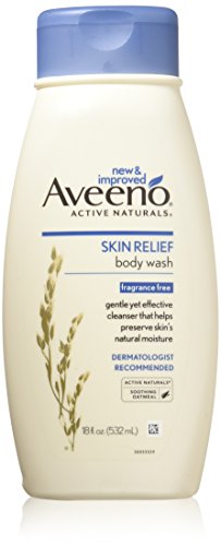 Aveeno Active Skin Naturals Relief Body Wash, Без мирис, 12 унции (опаковка от 3 броя)