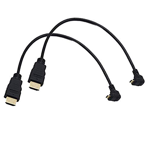 Seadream 1Foot 90 Градуса Надолу Ъгъл Micro HDMI Мъжки към HDMI Мъжки конектор Кабел (1 опаковка)