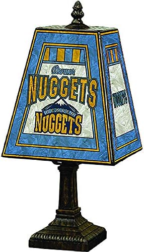 Настолна лампа НБА Денвър Нъгетс 14in Art Glass, Един Размер, Многоцветен