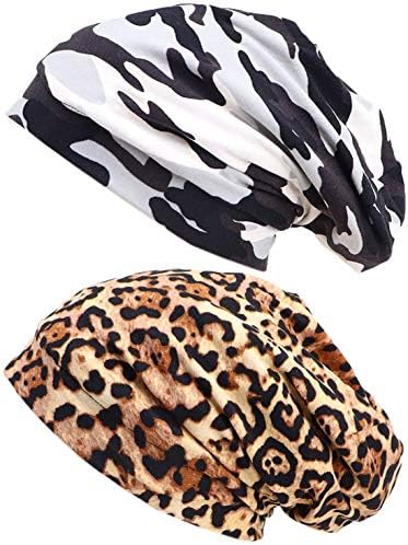Abirfig Сатен Хастар Sleep Caps Womens Slouchy Шапка Боне Beanie Hair Cover Soft Cotton Headwear