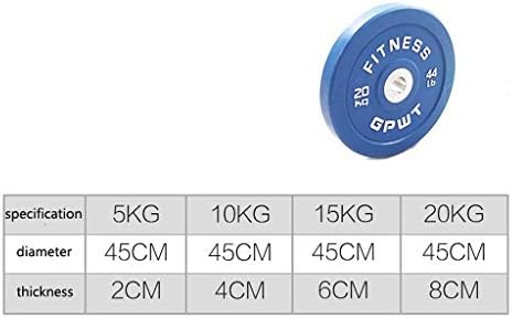 Статистическа плоча с Гумено покритие Тежкотоварни Весовая Плоча Вдигане на Тежести Тренировочная Плоча | for Gym Bodybuilding Fitness Exercise Weight Plates Фитнес Training Weight Plate,20Kg(10Kg2)