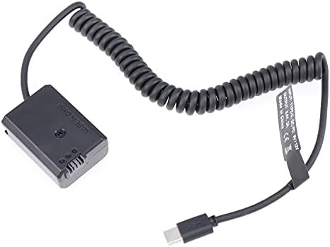 Fotga USB Type-C Адаптер за Захранване Кабел + най-звучене NP-FW50 Фиктивен батерия за Sony ZV-E10 A7 A7R A7S A7M A7II