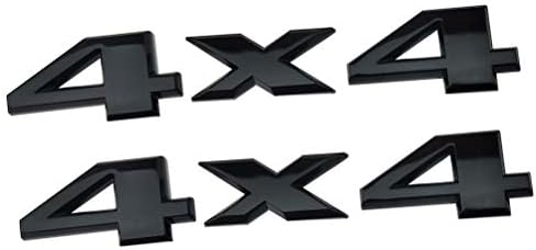 2 бр Авто Тунинг 4x4 Емблема, 3D Иконата Табела Стикер Замяна за автомобил 4wd Grand Cherokee, Wrangler Компас Универсален (Лъскаво черен)