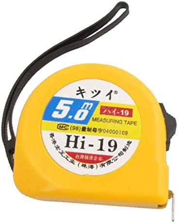 X-DREE 5M Yellow Black Retractable Tape Measure Ruler with Manual Lock (5M Regla de cinta métrica retráctil negra amarilla против bloqueo manual