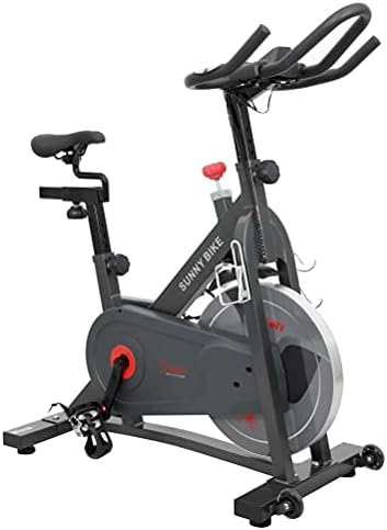 Sunny Health & Fitness Indoor Cycling Байк с 40 LB/18 KG Flywheel Quiet Belt Drive and Dual Felt / Magnetic Resistance