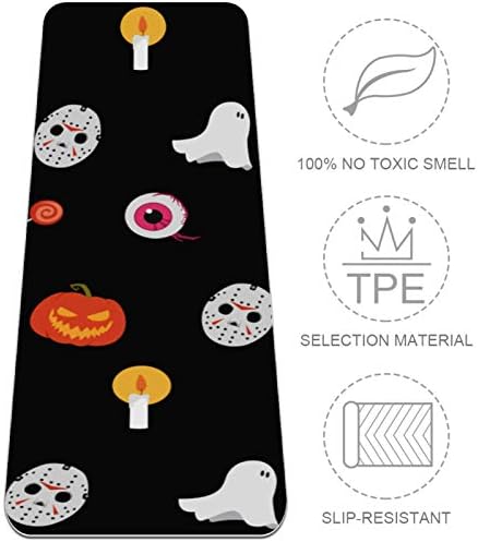 Unicey Pattern_Halloween килимче за йога Дебели Нескользящие Постелки за Йога за Жени и момичета, Подложка за упражнения