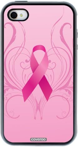 Coveroo 465-4120-BC-FBC Гардиън Hybrid Case for iPhone 4/4S - Pink Ribbon Разклаща - 1 опаковка - търговия на Дребно опаковка