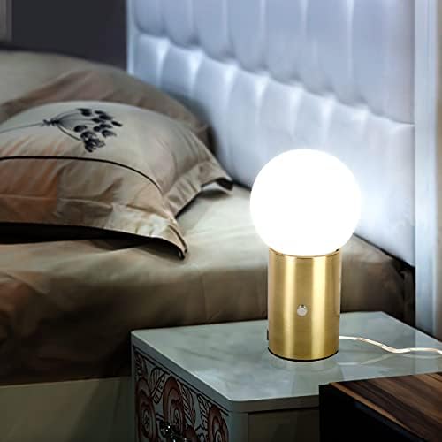 Brightech Kai LED USB Side Table/Настолна лампа – Модерна лампа за спални, Хол, Офис с разсеяна светлина, Мат/Уникален