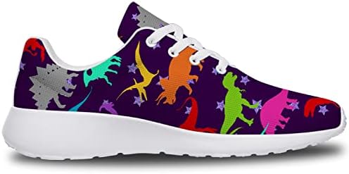 Ciadoon Динозавър Дамски Обувки, Мъжки Маратонки Удобни Леки Спортни Стаи за Пешеходни туристически Обувки Подаръци за Момче Момичета