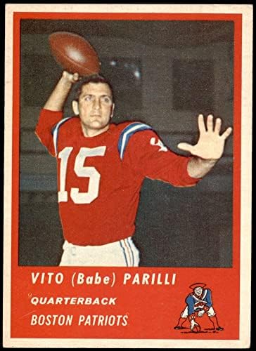 1963 Fleer # 2 Бейб Parilli New England Patriots (Футболна карта) EX Patriots Kentucky