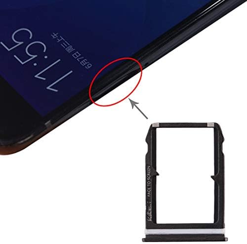 JINParts Мобилен телефон Ремонт на части СИМ-карта Тава + СИМ-карта Тава за Съвместими за Xiaomi Mi 6(черен) Замяна на части (цвят : черен)