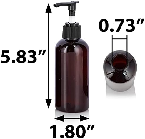 4 грама Бостонских кръгли PET пластмасови бутилки (без BPA) с бял и черен лосьонным помпа (24 опаковки) (Кобальтовый синьо)
