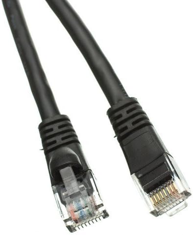 ACCL, Черно пач-кабел Cat5e Ethernet, Без Зацепок/Формованный Обувки, На 50 Метра