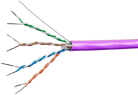 Monoprice основа cat6a Ethernet Bulk Кабел - 1000 фута - Черно | Твърди, 550 Mhz, UTP, CMP, Пленум, Чист Гол меден проводник,