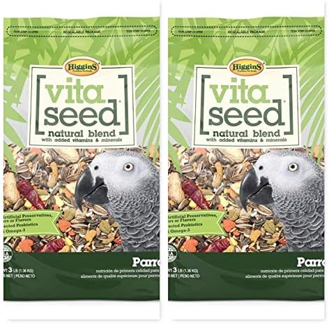 Higgins 2 Pack Vita Seed Естествена Храна за папагали 3 кг. Ea Храна за папагали. 2 Чанти 6 килограма Само