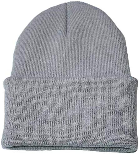 Balakie Unisex Slouchy Solid Color Knitting Beanie Шапка Топла Зимна Ски Шапка за Мъже, Жени(28x16cm /11x6.3)