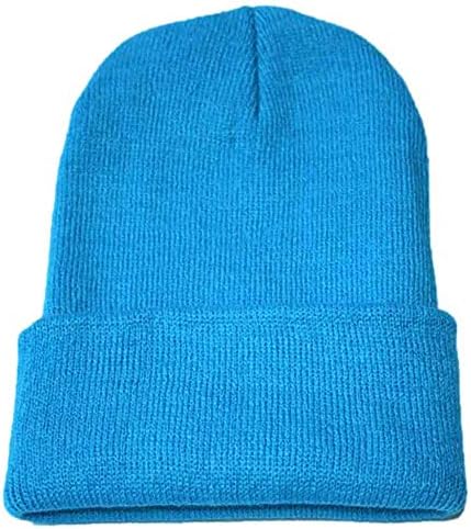 Balakie Unisex Slouchy Solid Color Knitting Beanie Шапка Топла Зимна Ски Шапка за Мъже, Жени(28x16cm /11x6.3)