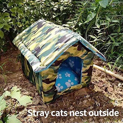 TBGTBS Сгъваем Пет Cat House Открит Водоустойчив Сгъсти Cat Nest Палатка Puppy Пет House Cat Nest Сгъваем Куче Легло Пет