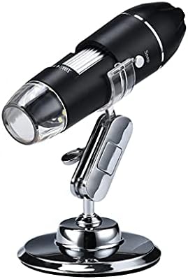 GYZX Регулируема 1600X 3 в 1 USB Цифров Микроскоп Type-C Електронен Микроскоп, Камера за 8 LED Zoom Лупа (цвят : черен