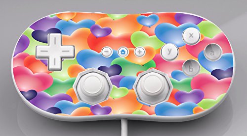 Стикер Кожа Печат Пастелни Цветни Сърца Случаен Модел Печатни Дизайн на Винил Стикер Стикер на Кожа от по-Разумни Проекти за Wii Classic Controller