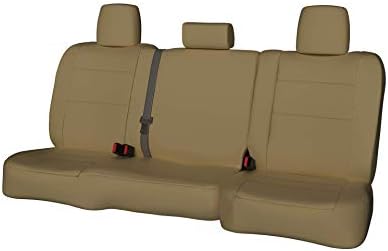 Седалка на третия ред: ShearComfort Потребителски водоустойчиви калъфи Cordura за Toyota Sequoia (2012-2019) кафяв на
