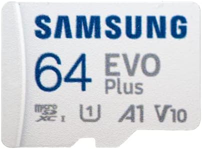Карта памет Samsung 64GB microSDXC EVO Plus Работи с телефони Samsung A02s, А02, A32, A12 Galaxy Серията Class 10 (MB-MC64KA)