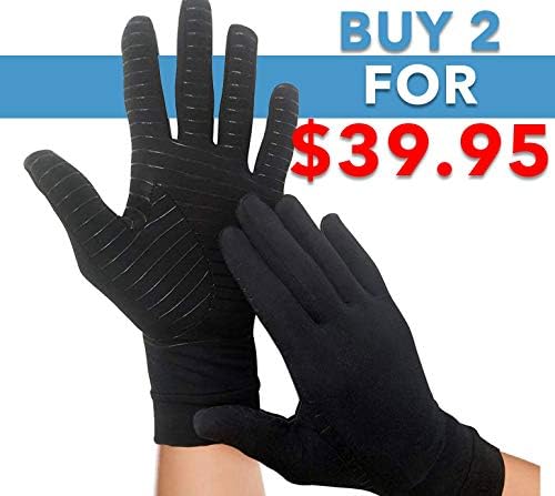Компресия на медни ръкавици – Купете 1 и ще ПОЛУЧИТЕ 2 – Мед няма мирис - Влага се абсорбира (средно)