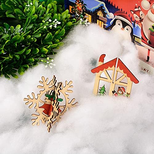 MixTeach 3,5 грама Коледен Фалшив Сняг Декор, като Пухкав Сняг Влакна, Изкуствен Сняг Закрит Сняг Одеало за Коледен Декор