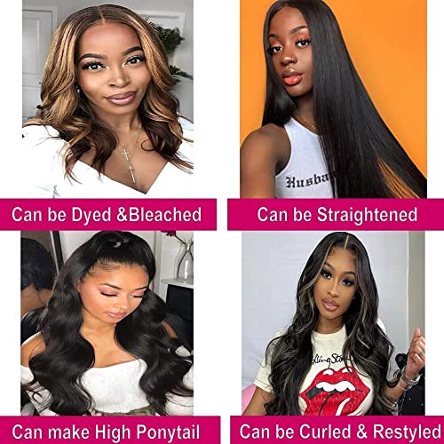 Dinllay Glamour Body wave Lace front wigs human hair Pre Plucked with Baby hair Glueless Human hair wigs for Black Woman