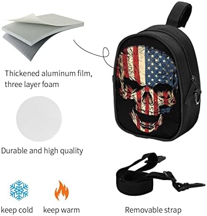 FTall Design Skull Breastmilk Cooler Bag Изолирано Чанта за Бебешки Шишета с Регулируема Каишка към Количка, Множество