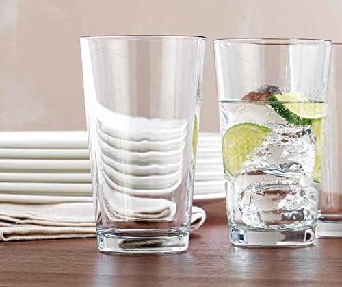 Комплект чаши за пиене от 4 чаши Highball Glass Cups 17 oz By Home Essentials & Beyond the Beverage Cooler Стъклени съдове,