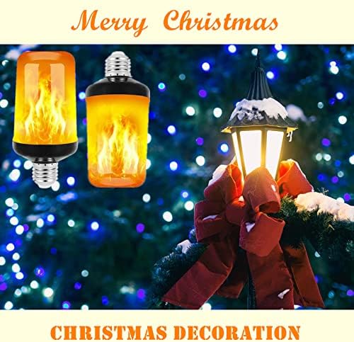 LED Flame, Light Bulb,4 Режима Fire Light Bulb Сензор за Гравитация,E26 Base Flame Bulb за Коледа,вътрешна и външна Украса