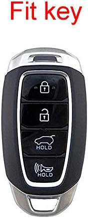 Royalfox(TM) 5 бутони от естествена кожа Smart remote Key Fob Case Cover shell за Hyundai Кона Veloster i30, Ix35 Solaris