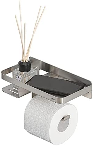 Притежателят на тоалетна ролка Тигър Caddy с Практична рафт за Притежателя на тоалетна ролка от Неръждаема стомана с рафт
