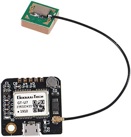 AITRIP GT-U7 GPS Модул, GPS Приемник за Навигация Спътник с EEPROM е Съвместим с 6M 51 Микроконтролер STM32 UO R3+ IPEX